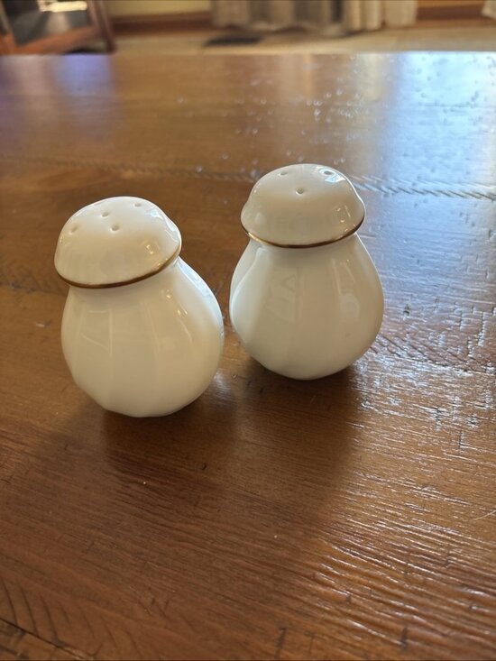 Mikasa Other - Wedding Band Gold Salt & Pepper Shakers By Mikasa